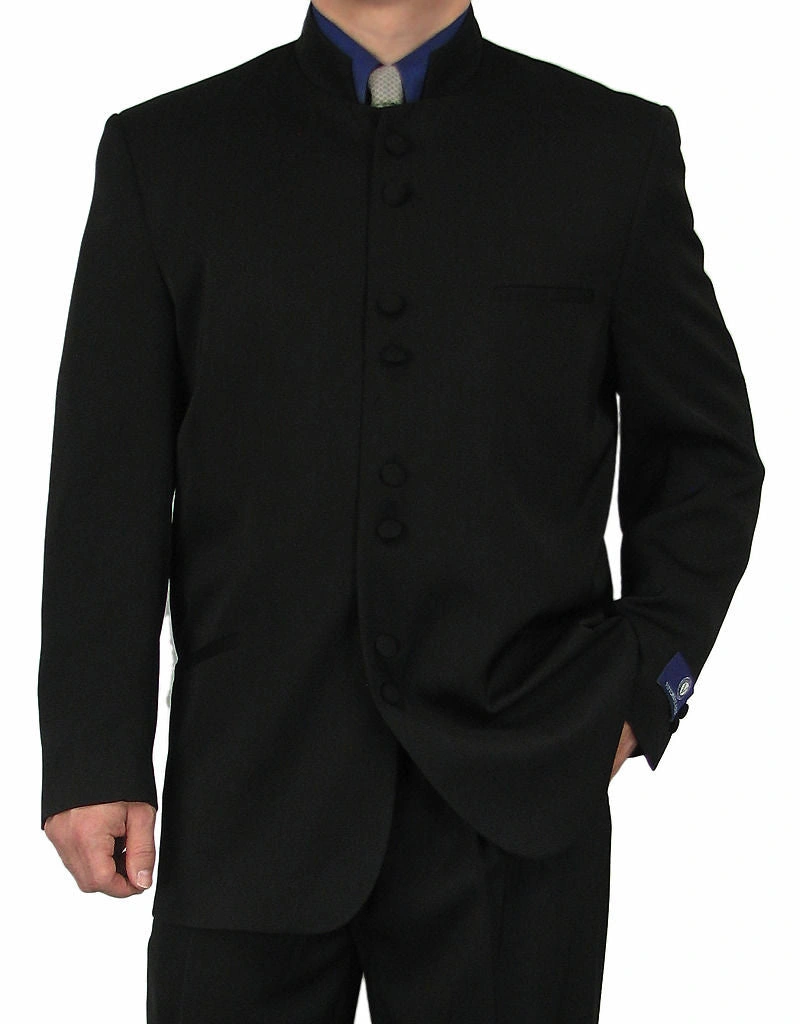Milano Wedding Suit: Black Collar, Effortless Style. Get Your Game On!